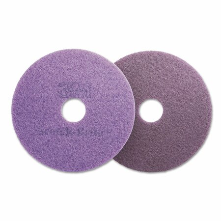 SCOTCH-BRITE Diamond Floor Pads, 19 in. Diameter, Purple, 5PK 48196